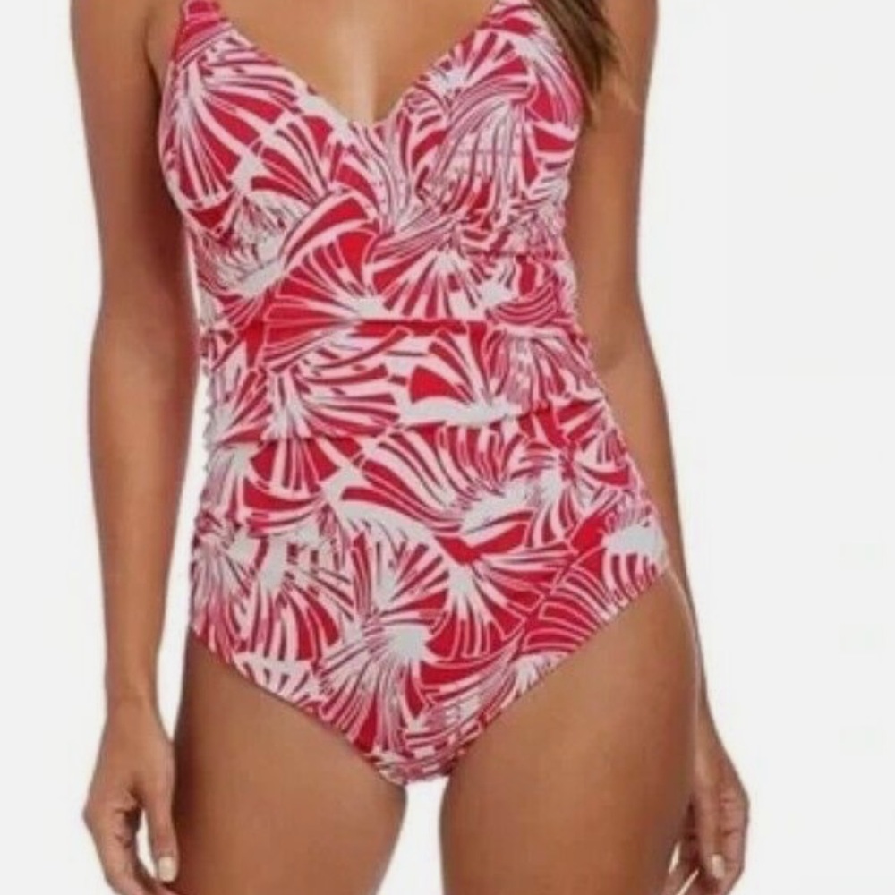 Fantasie Red and White One Piece Swimsuit